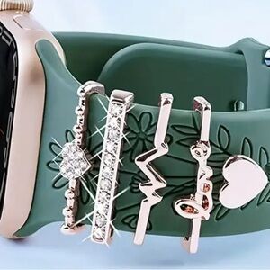 Apple Watch Gold Tone Strap Charms Set